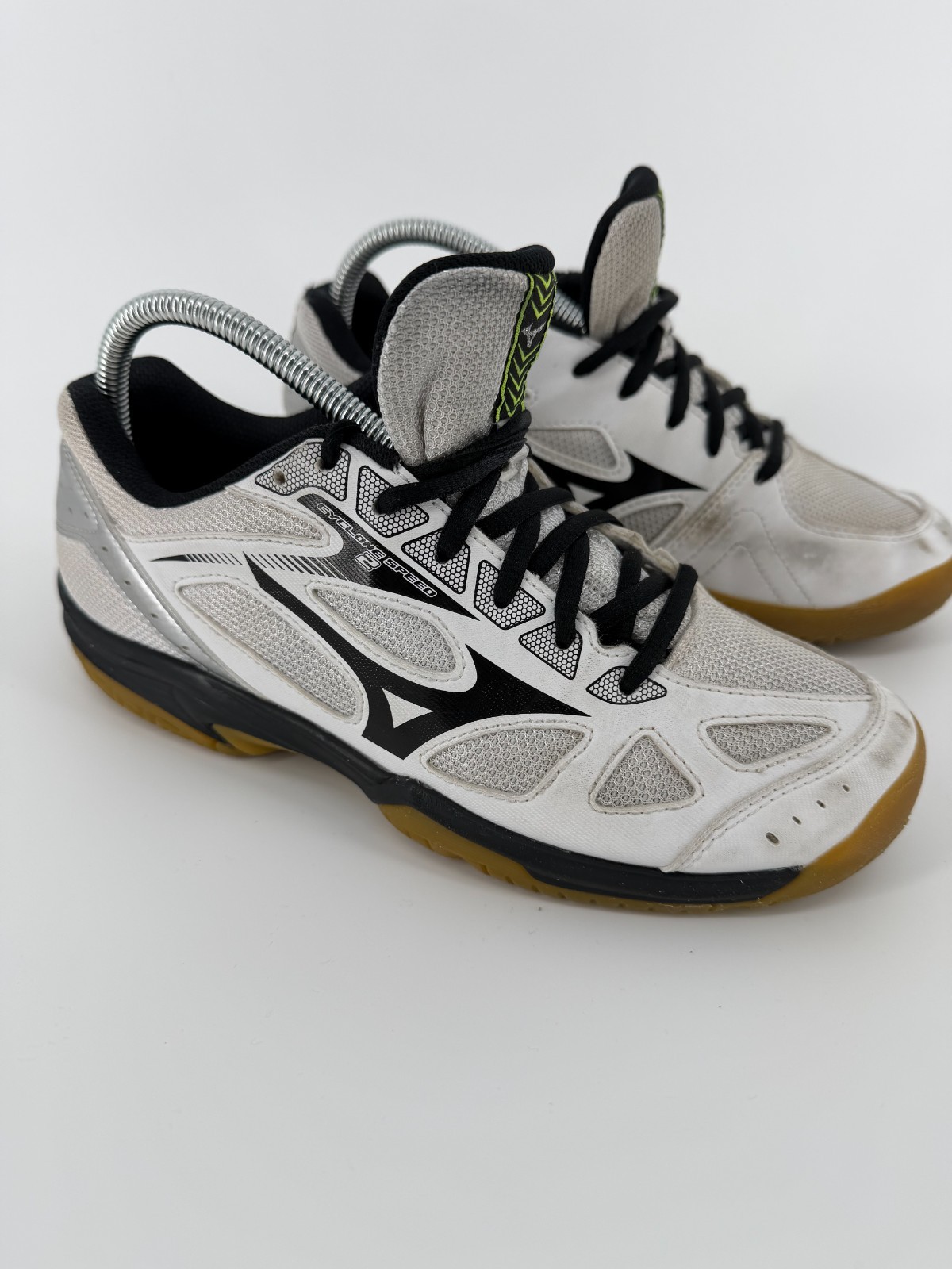 Mizuno Cyclone Speed 2 V1GC198009 Indoor Court Shoes White Black Men’s 8.5