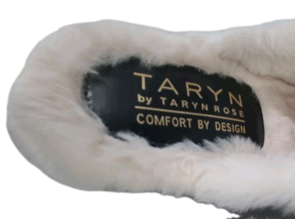 TARYN ROSE Womens Lined Mules Shoes SIZE 7.5 Black Suede Man Made Materials