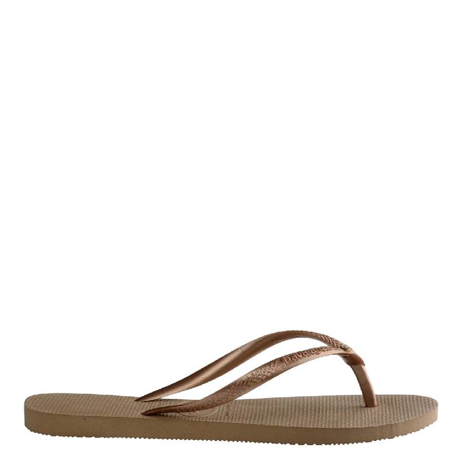 Havaianas Swarovski Crystal Logo Rubber Flip Flop, Brand Size 33/34 ( US Size