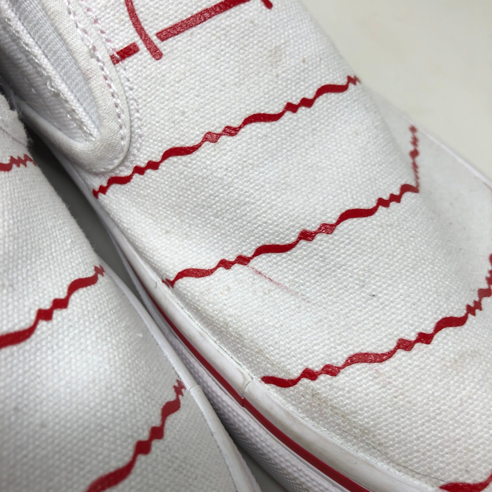 In-N-Out Burger Unisex Size W8.5/M7 Drink Cup Shoes White Red Palm Tree Slip On