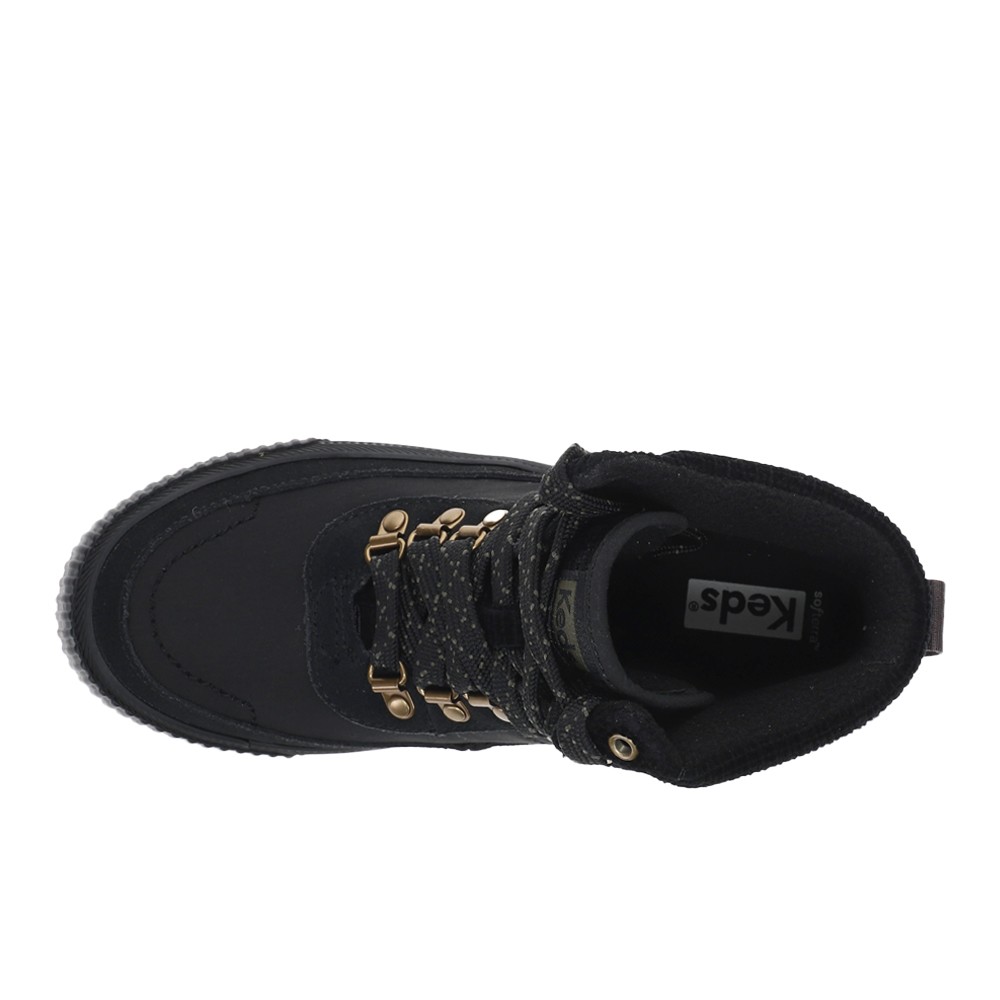 Keds Fielder WaterResistant Lace Up Womens Black Casual Boots WH66302
