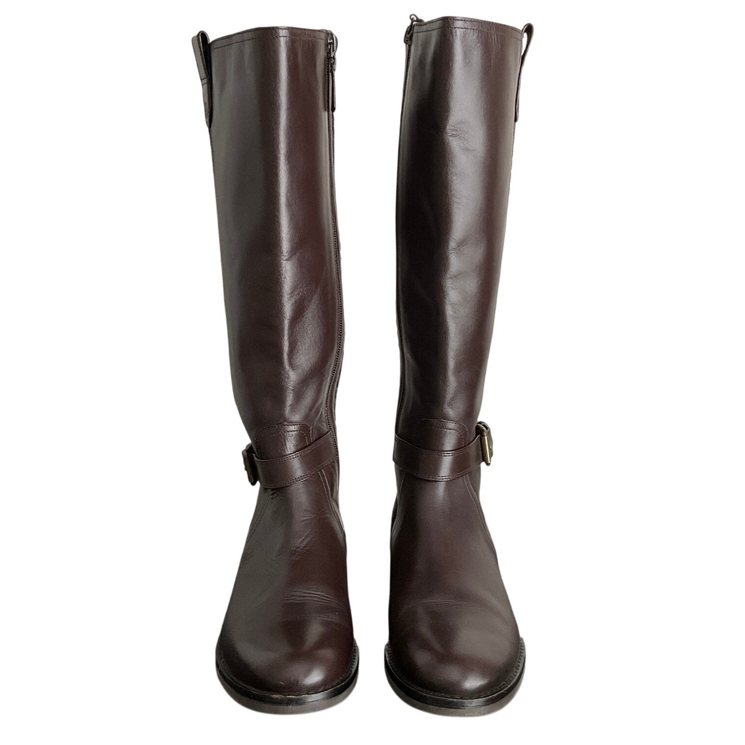 Cole Haan Womens Brown Leather Tall Riding Boots W27683 Size 7B
