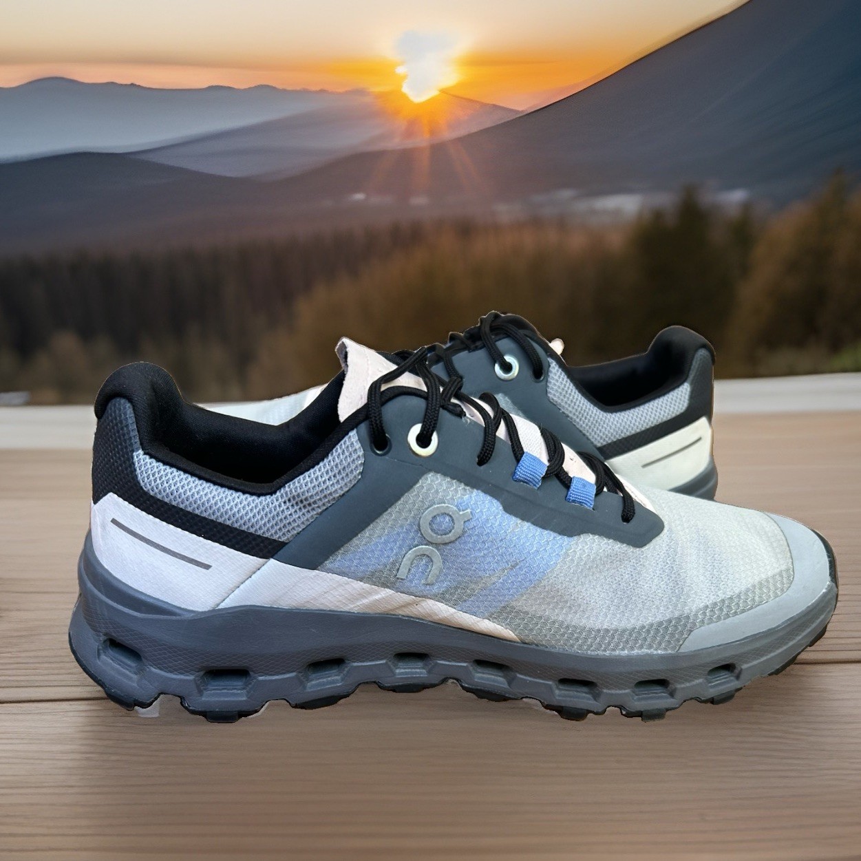 On Running Cloud Cloudtech Alloy Grey Blue Women’s Running Shoes US SZ 6.5 W