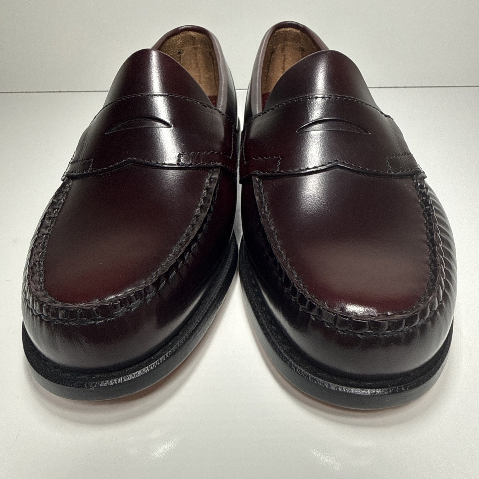 GH Bass Weejuns Leather Penny Loafers Burgundy Slip On Womens Sz 7.5 D