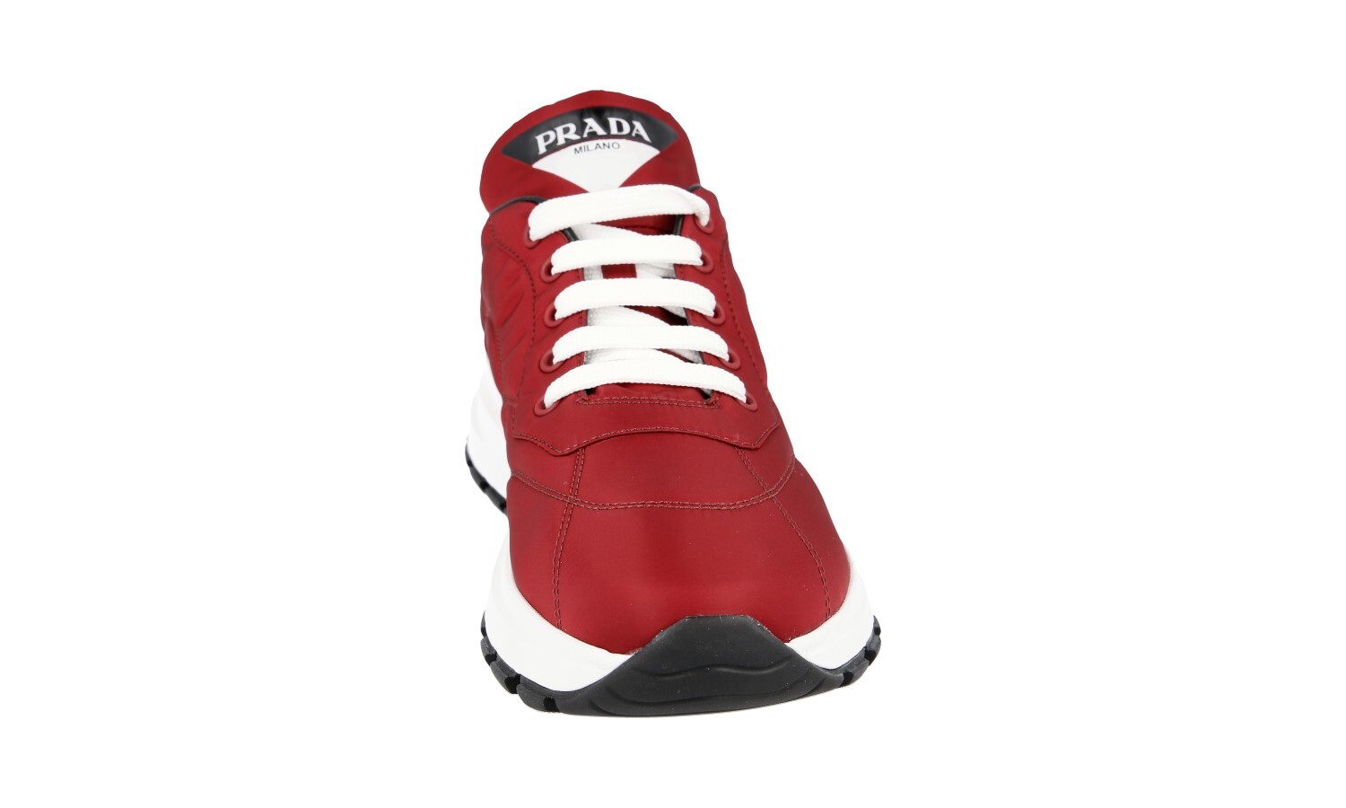 PRADA Nylon PRAX Sneakers Shoes – 1E245L – Red White – NEW – US 6.5 EU 36,5