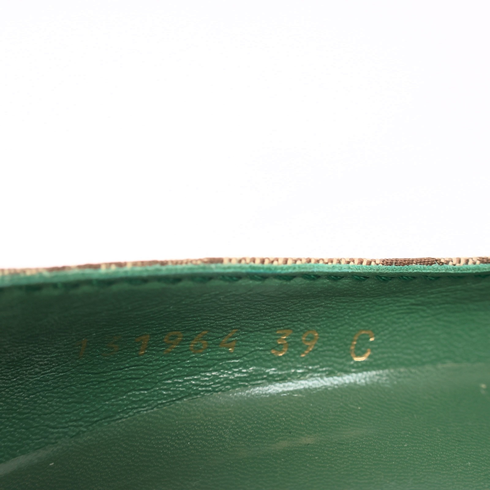 Gucci Vintage GG Monogram Canvas Green Leather Horsebit Pumps Size EU 39 / US 9