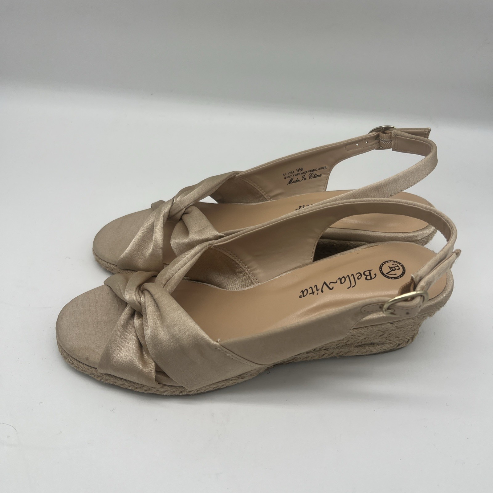 Bella Vita Women’s Kimora Natural Platform Wedge Espadrille Sandals Size 9M