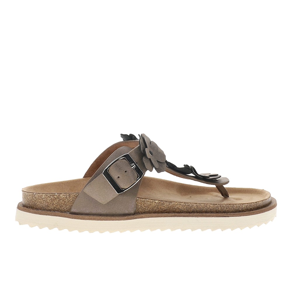 Corkys Bless Her Heart Footbed Womens Beige, Grey Casual Sandals 41-0498-PWME