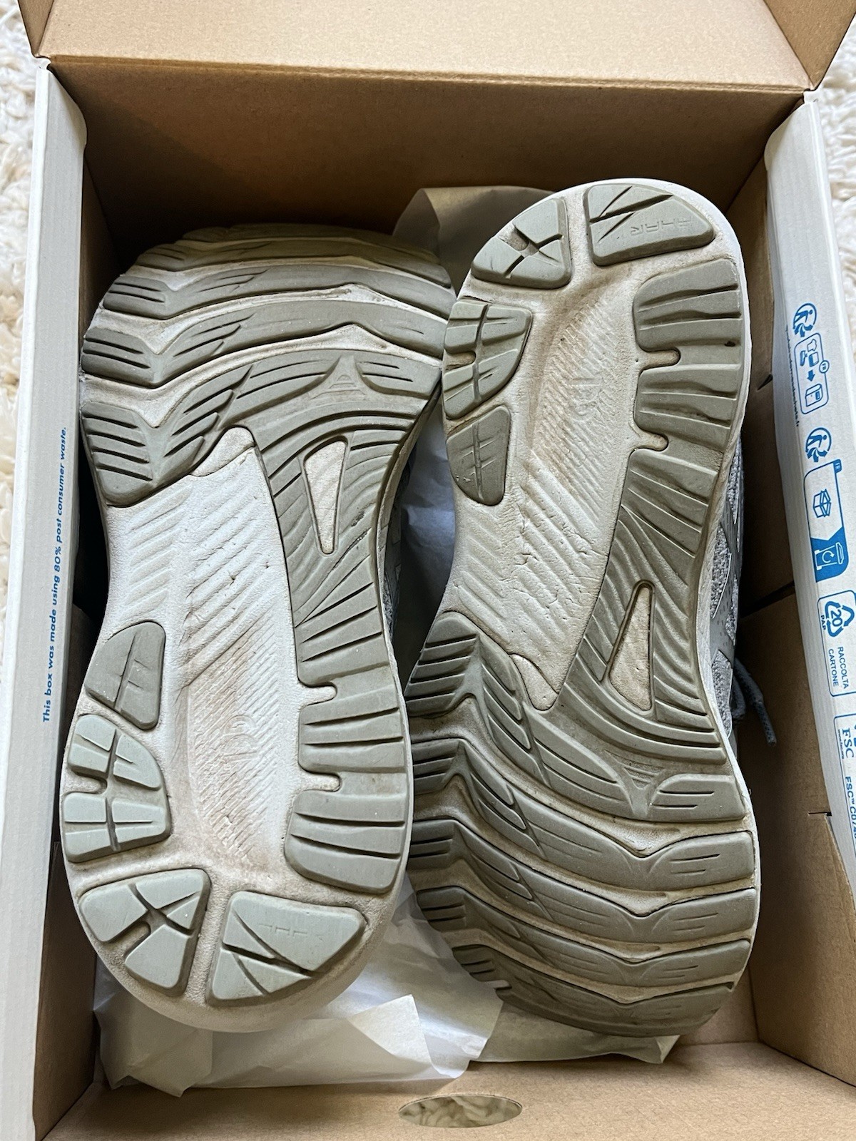 ASICS Gray/White Athletic Sneakers Low Top Lace-Up Rubber Sole 1012B272