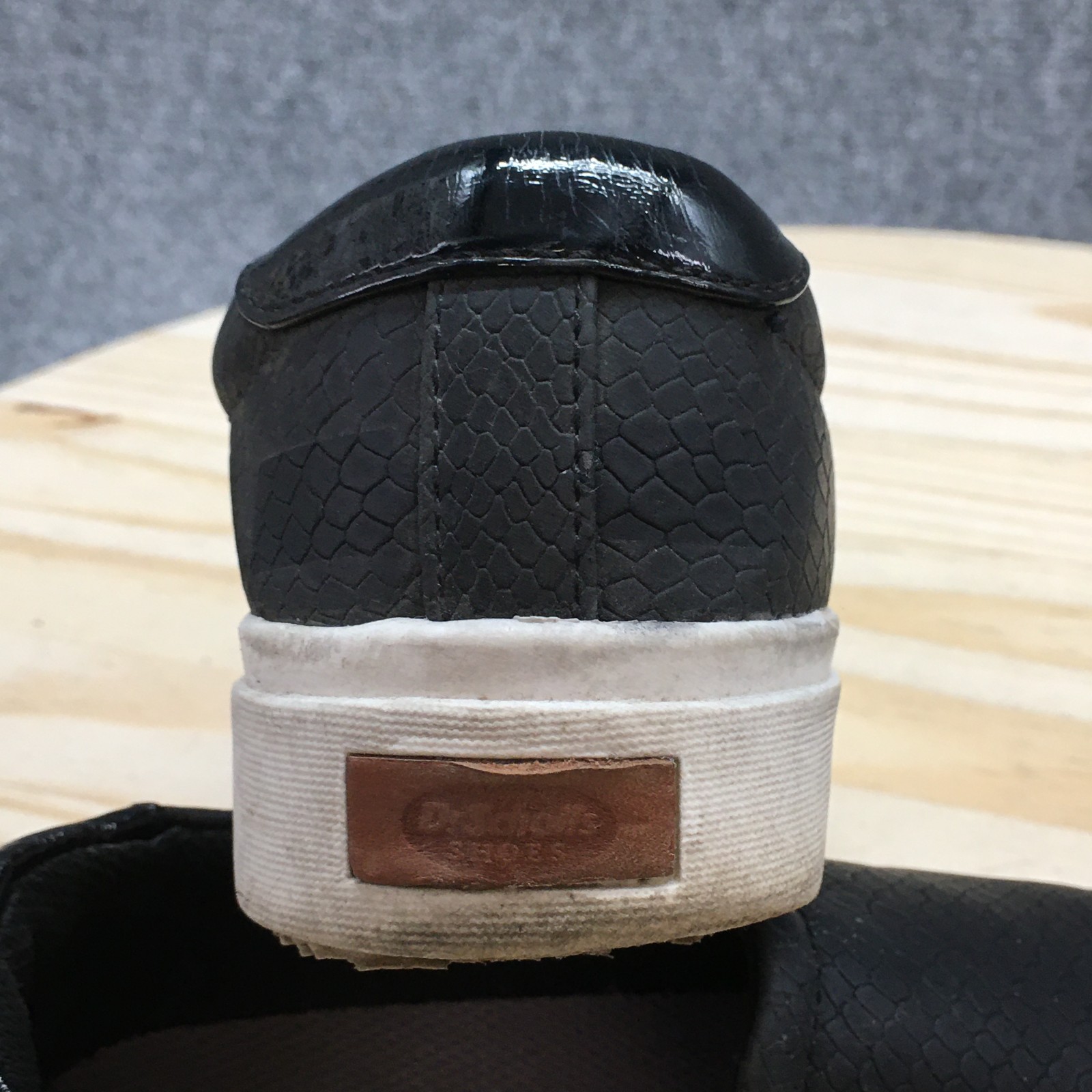 Dr Scholls Shoes Womens 6 M Wink Casual Slip On Sneakers Black Faux Leather