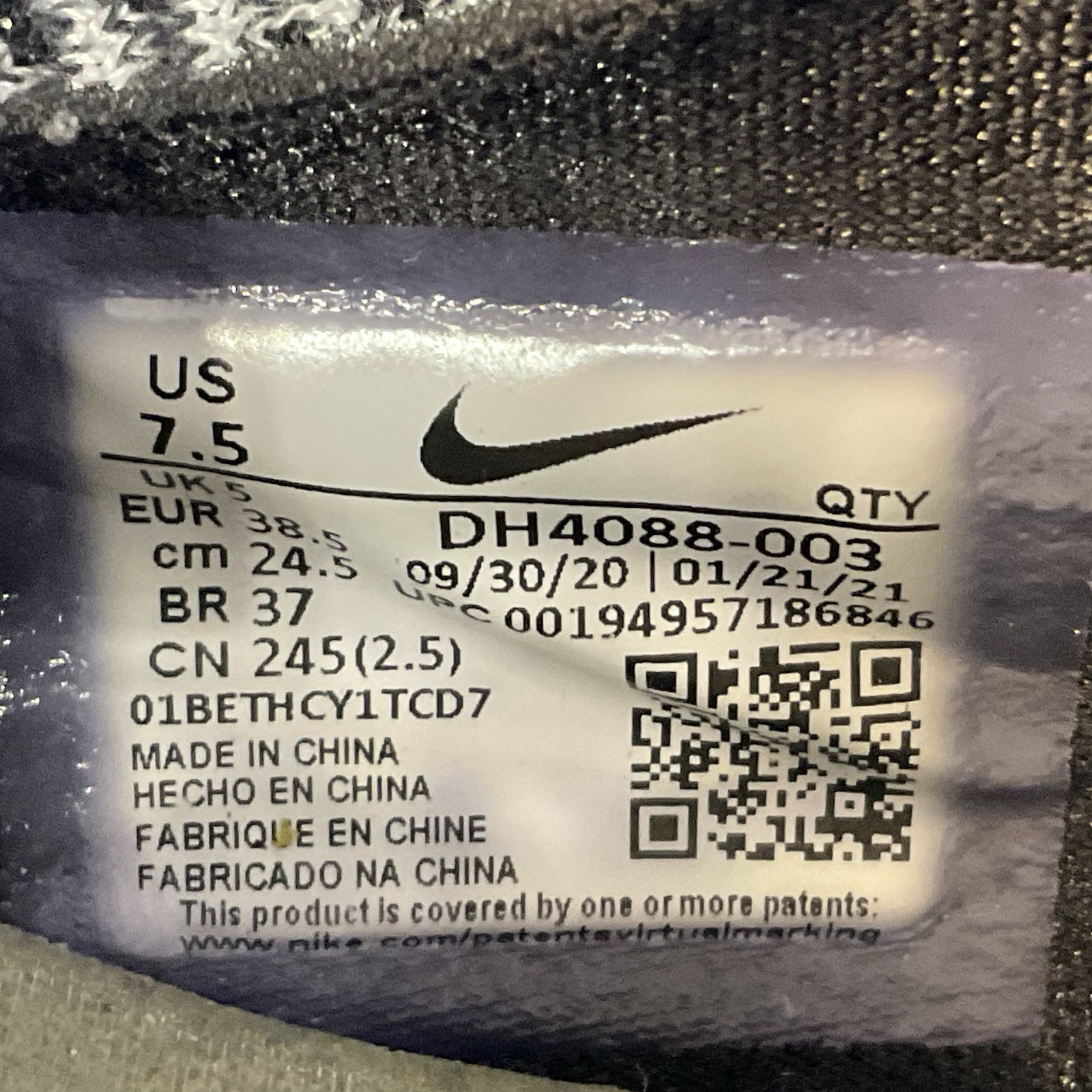 Nike Air Vapormax Sneakers Women’s 7.5 FlyKnit Running Sports Classic DH4088-003