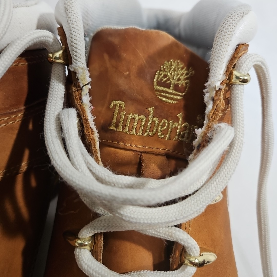 Timberland Euro Sprint Hiker Tan Hiking Boots Women 9 Gold Wheat logo 16642