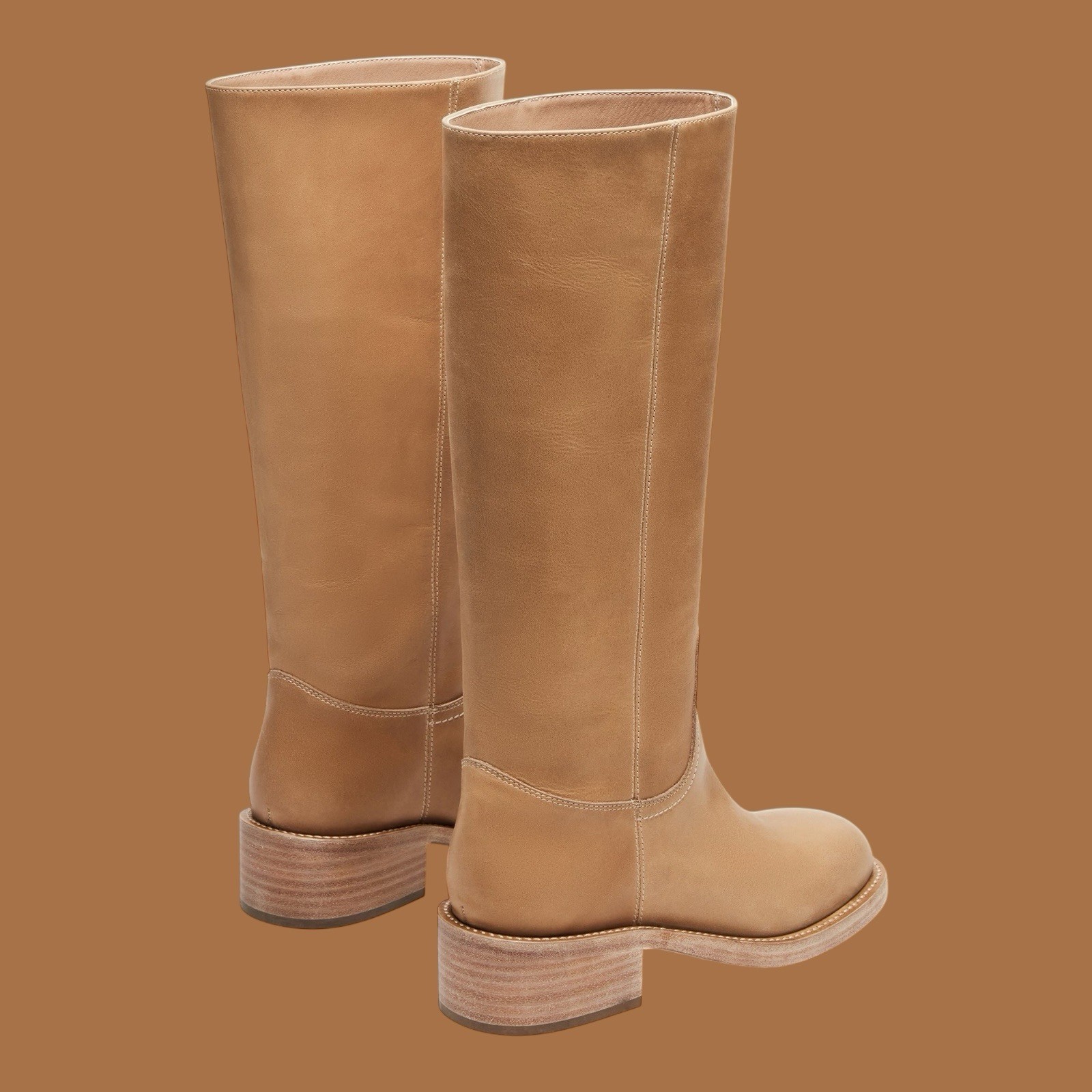 Steve Madden Women’s Riggs Banana /Rust/Black Leather Boots (Sizes 6- 8 US)