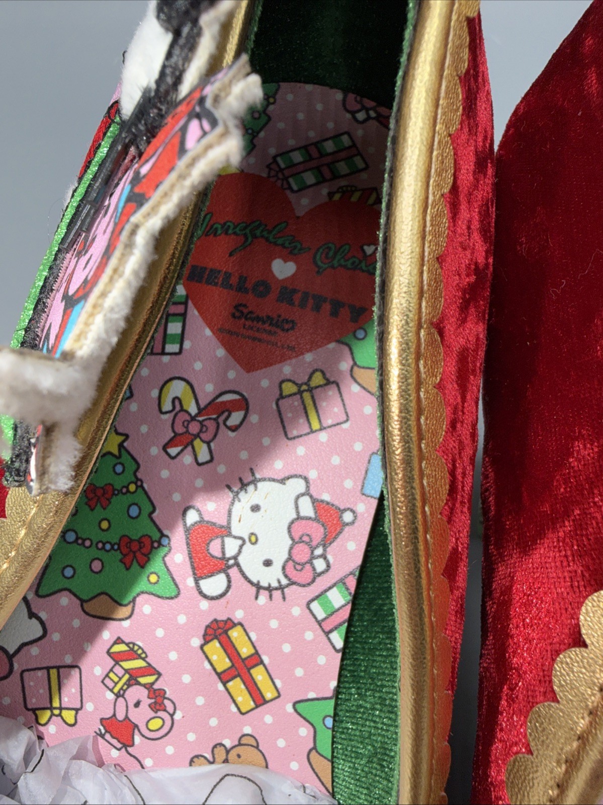 Irregular Choice x Hello Kitty Kitty Kringle Christmas Pumps Heels EU40/US9-New
