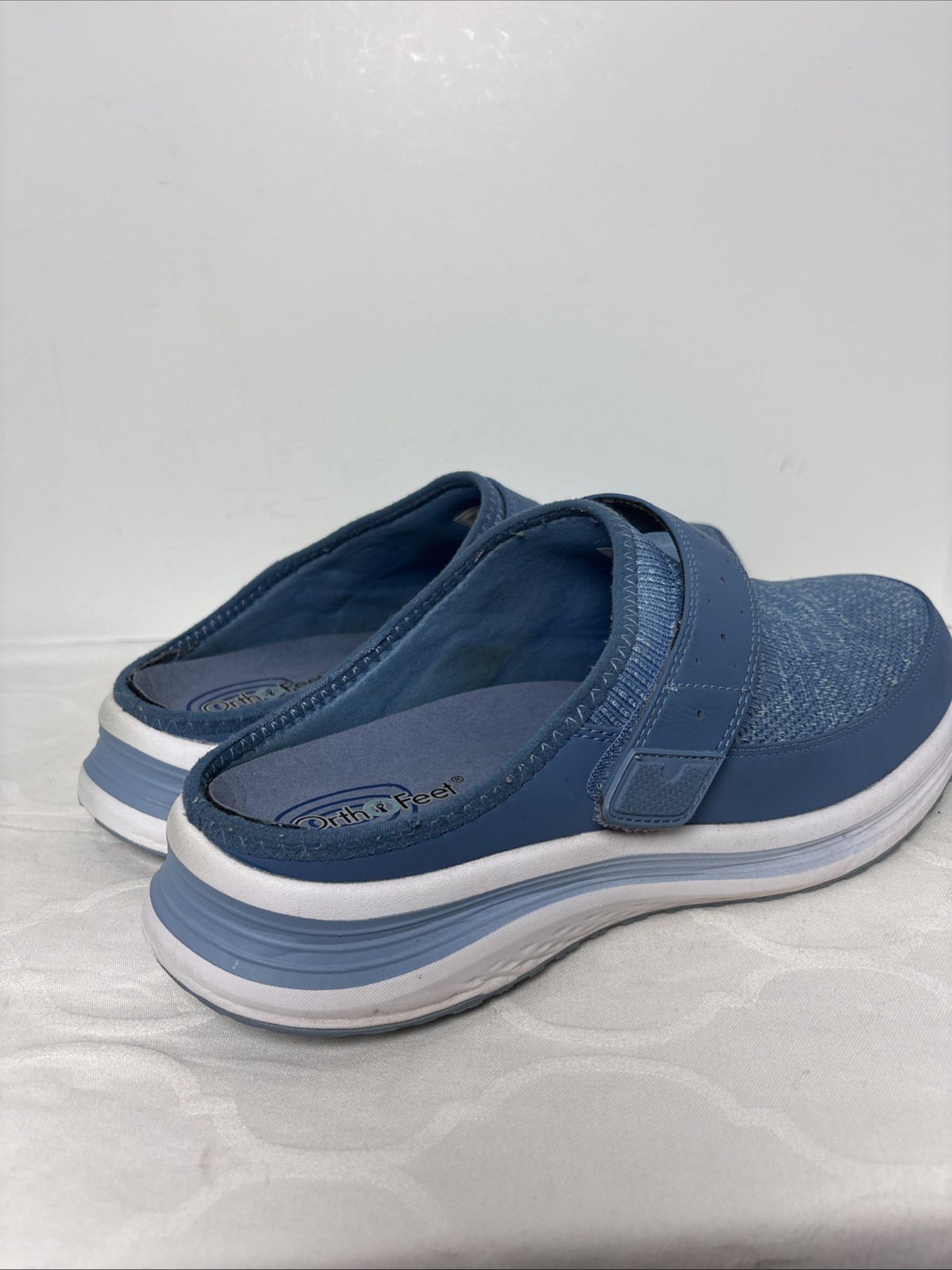 Orthofeet Iris Shoes Women’s 12 D Blue Comfort Slip-on Mules Orthopedic