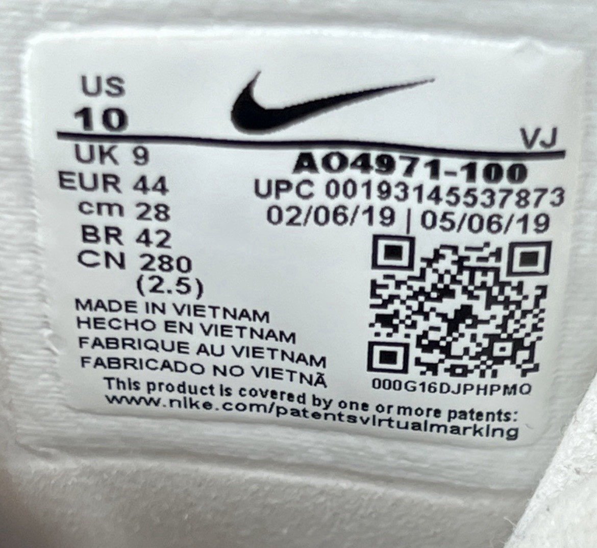 Nike Air Max 270 React American Modern Summit White AO4971-100 – US Sz 10