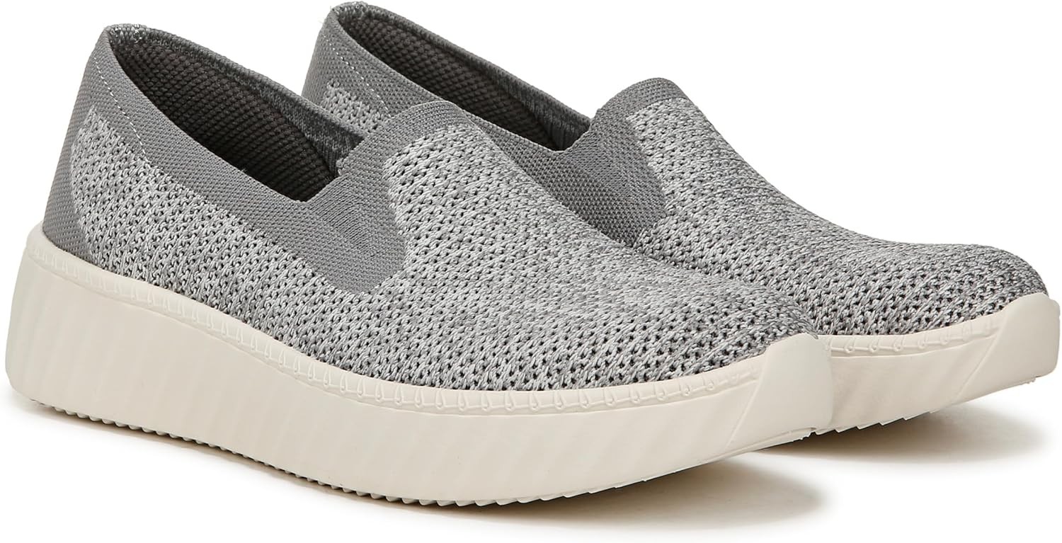 Bzees Women’s Wednesday Modern Graphite Heathered Slip-On Sneakers NW/OB 7.5M