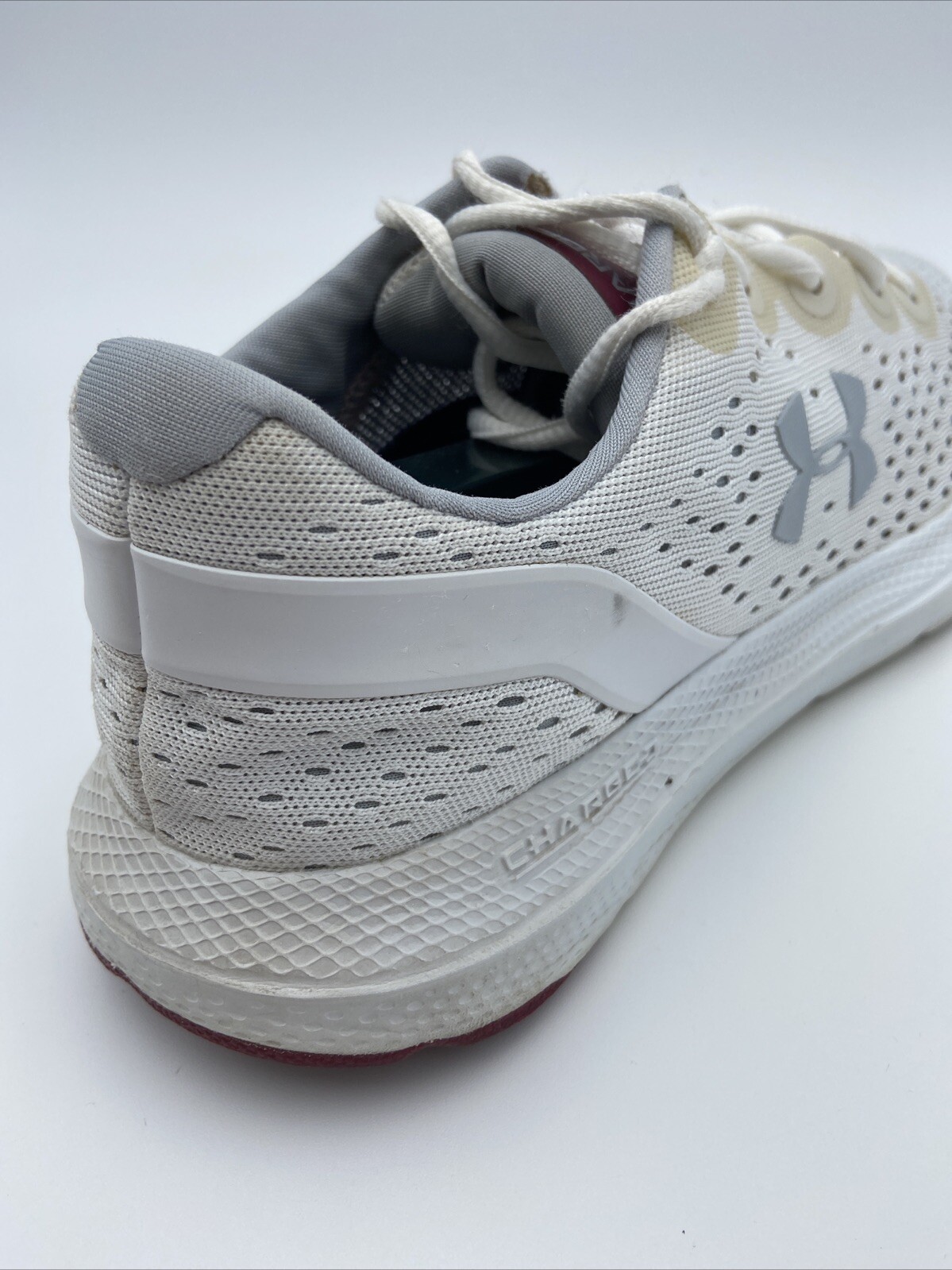 Under Armour Womens Charged Impulse White Athletic Shoes 9 Medium (B,M) #Y