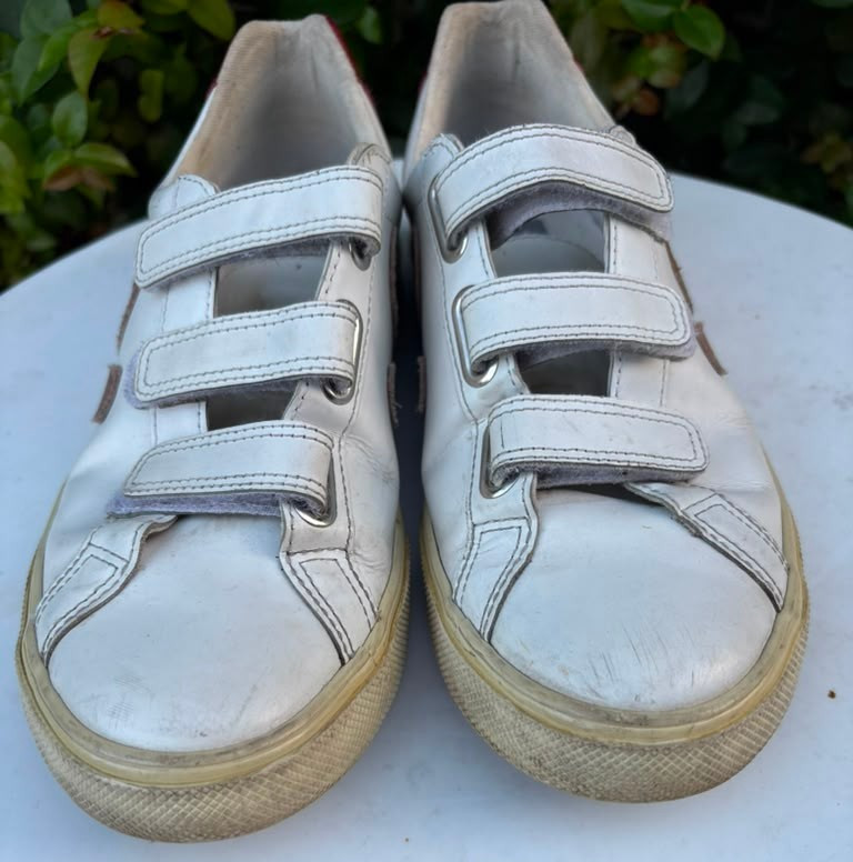 Veja 3-Lock Esplar Leather White/Rose Gold/Metallic Cooper W8