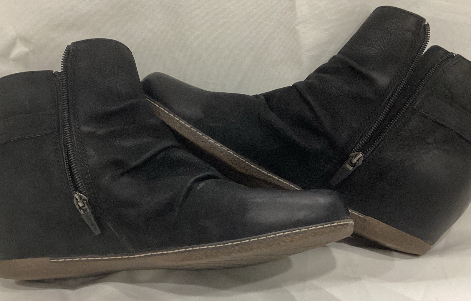 Dansko Women Lia Ankle Nubuck Leather Wedge Heels Boots shoes sz 40/9.5-10