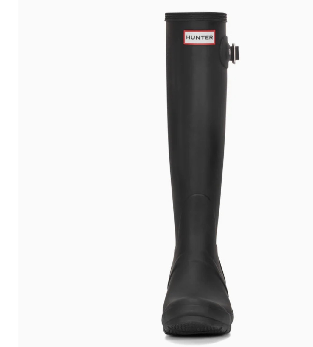 Hunter Women’s Original Tall Waterproof Pull On Rain Boots Black Size 8