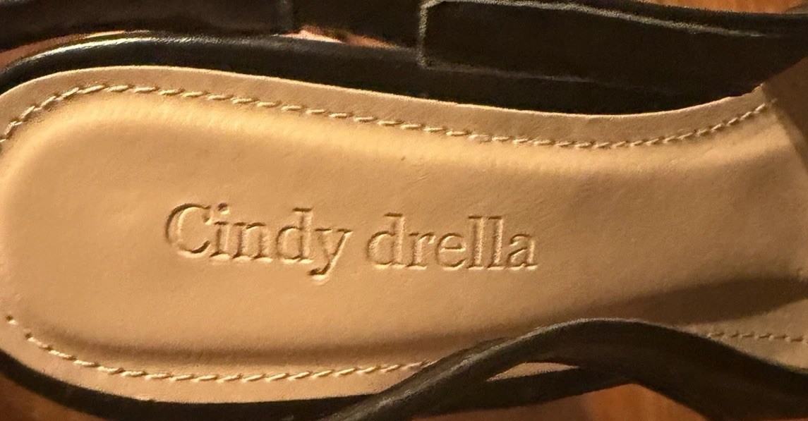Cindy drella elegant romantic bling Bow Slingback princess rhinestone Size 6.5
