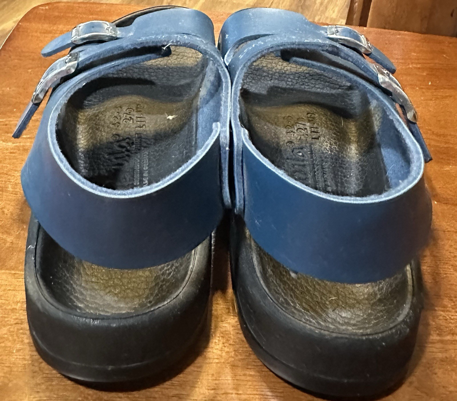 Birkenstock Bertula Navy Blue Sandals 42-8 Great Condition See All Pics