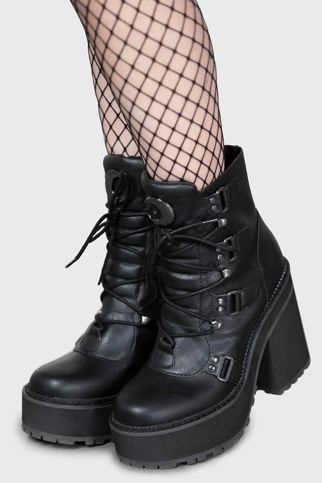 New Killstar Broom Rider Womens Boots US Sz 5 Shoes Crescent Moon Witchy Gothic
