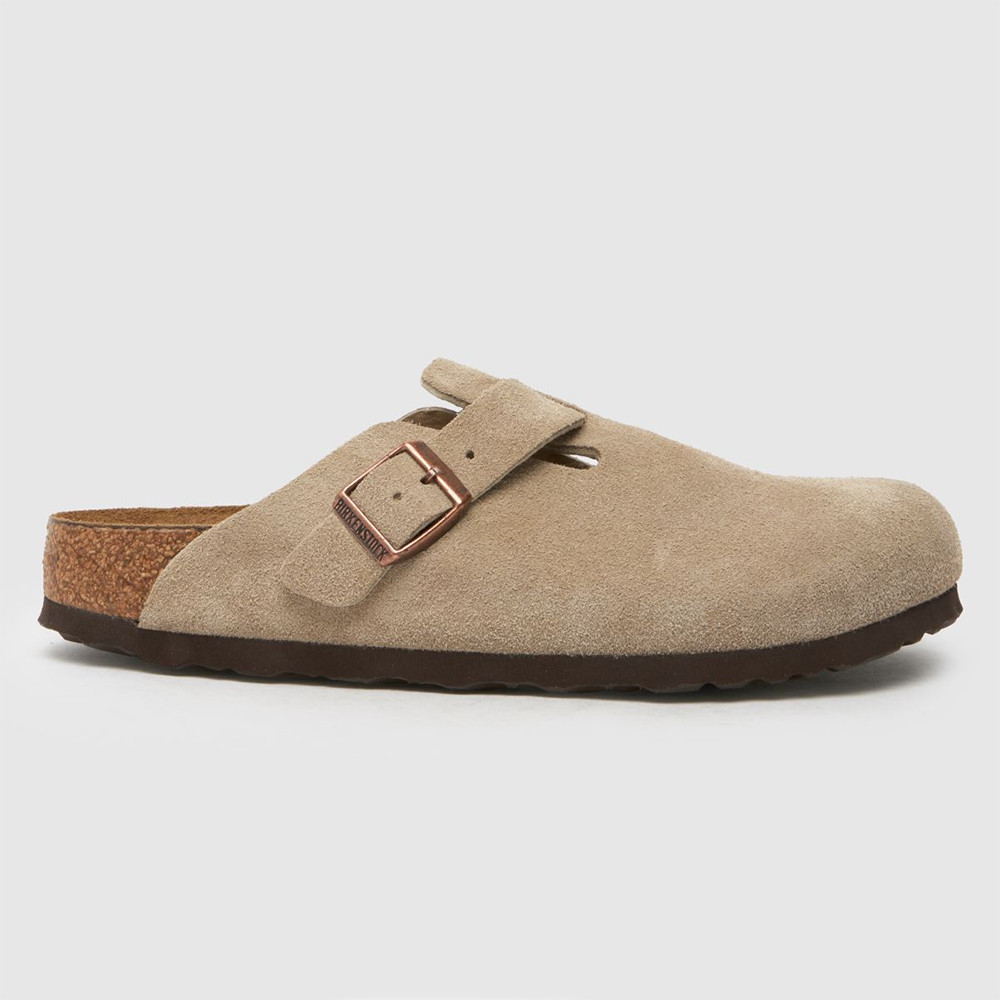Birkenstock Boston Taupe Soft Footbed Suede Leather Clogs Women’s shoes