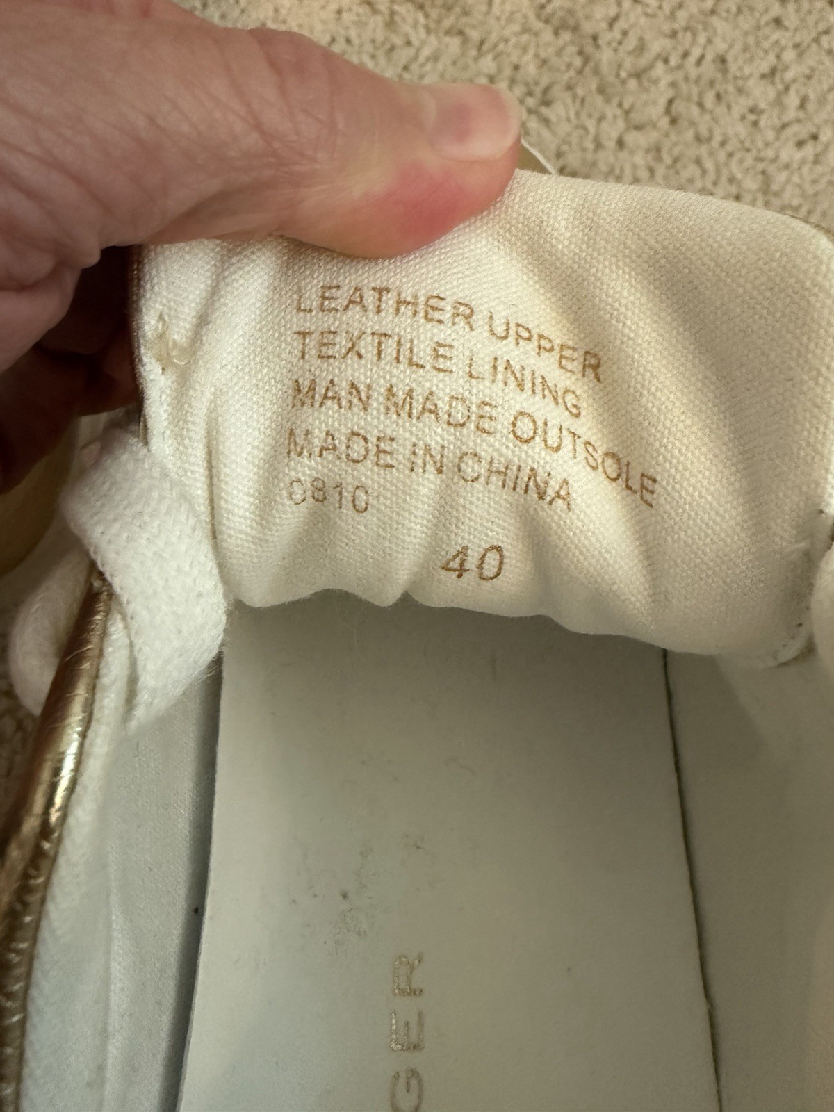 Kurt Geiger London Laney Eye Embellished Gold Leather Platform Sneakers Size 40