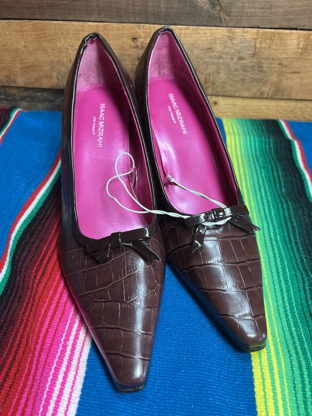 Women’s Isaac Mizrahi For Target Crocodile Skin Print Tall Heels Size 8 Shoes