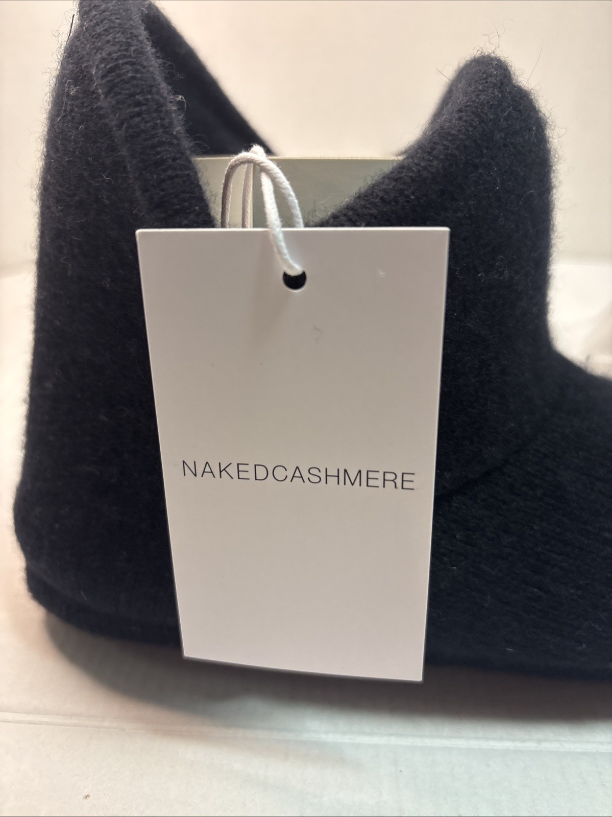 NEW Naked Cashmere Black Bootie Slippers Womens Size Medium w Bag NakedCashmere