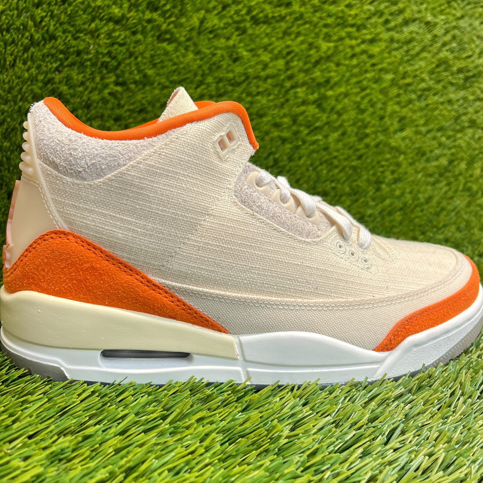 Nike Air Jordan 3 Retro TEX Womens Size 7.5 Beige Orange Athletic Shoes Sneakers