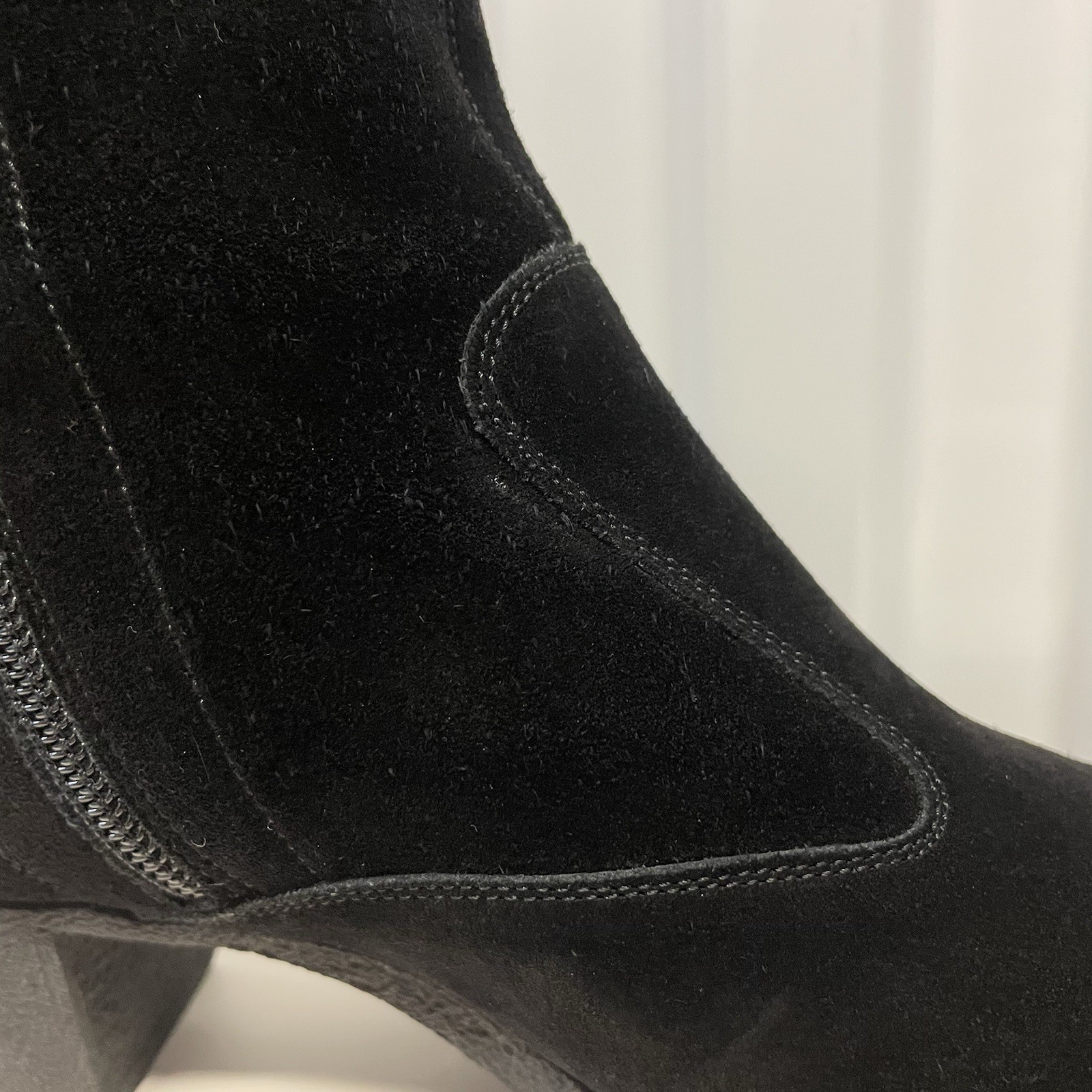 Vintage 90s Ferragamo Black Suede Logo Ankle Boots Women’s 5.5 B