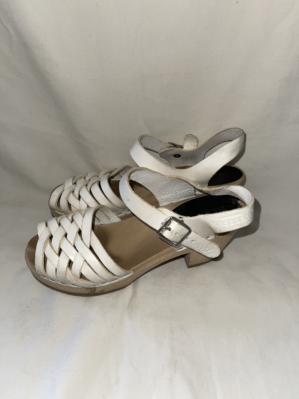 Swedish Hasbeens US Size 6-6.5 EU 36 Slingback Sandals Womens Made In Sweden