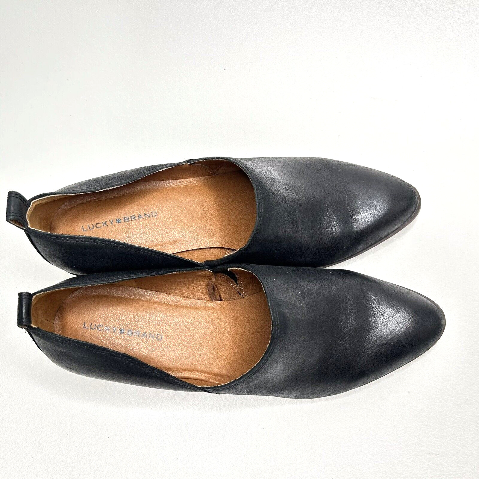 *LUCKY BRAND Womens Morriah Black Loafer Heels Shoes Sz 41 NWOB Chic Classic