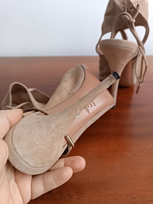women aquazzura sandals beige suede 39.5