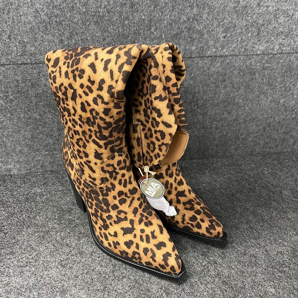 MIA Messini Vegan Suede Boot Women’s Size 7.5 M Leopard