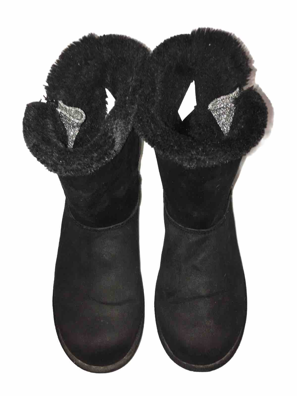 Airwalk Winter Fall Black Suede Boots With Zipper Sz 7.5
