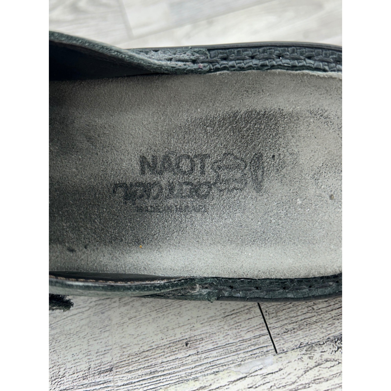 Naot Black Leather Mules Clogs Buckle Comfort Shoes Women Size 6-6.5