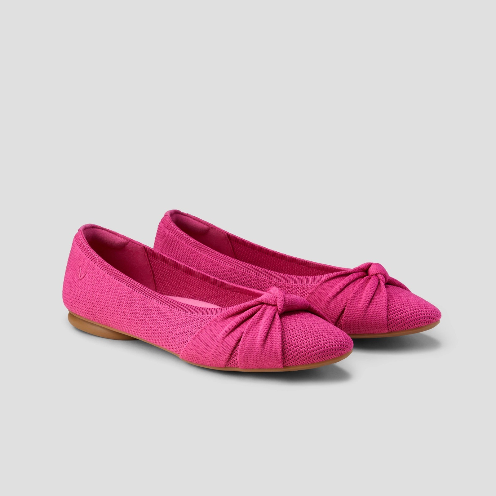 VIVAIA Pointed Knit Flats Pink | EU 39 / US 8 Bibi Pitaya