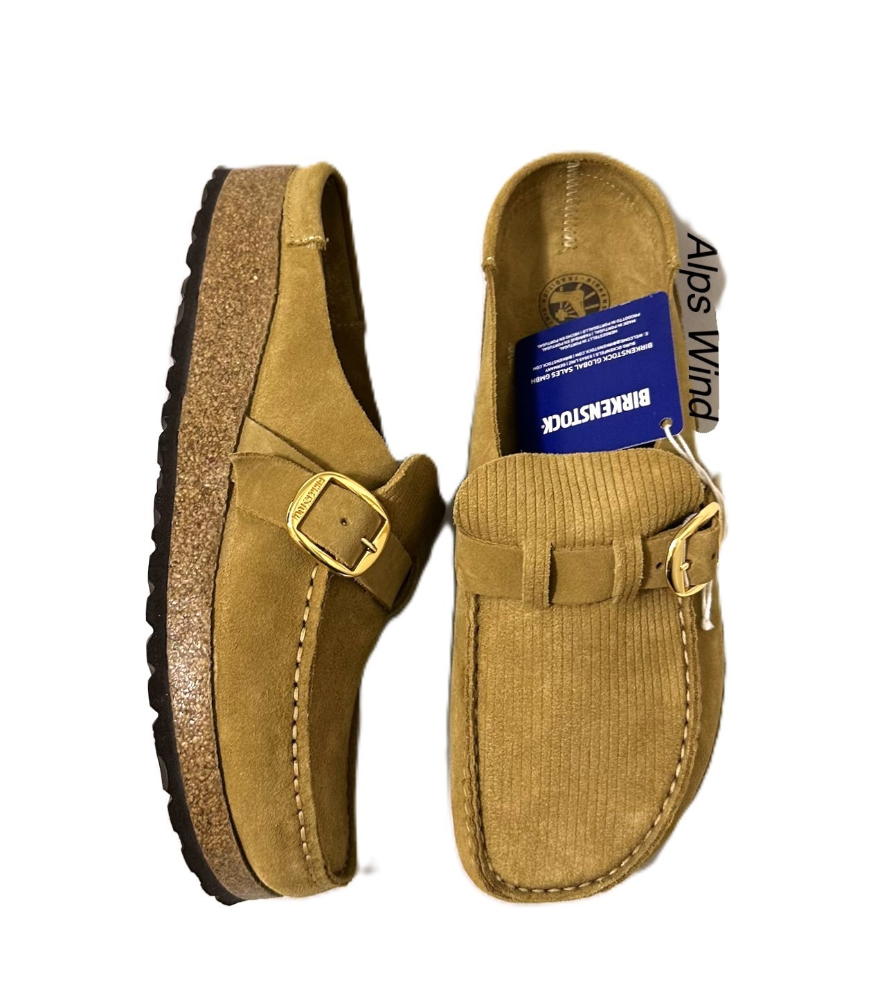 Birkenstock Buckley Nubuck Suede Corduroy Gray Clog/Sandals EU-40/ US-9 NWOB