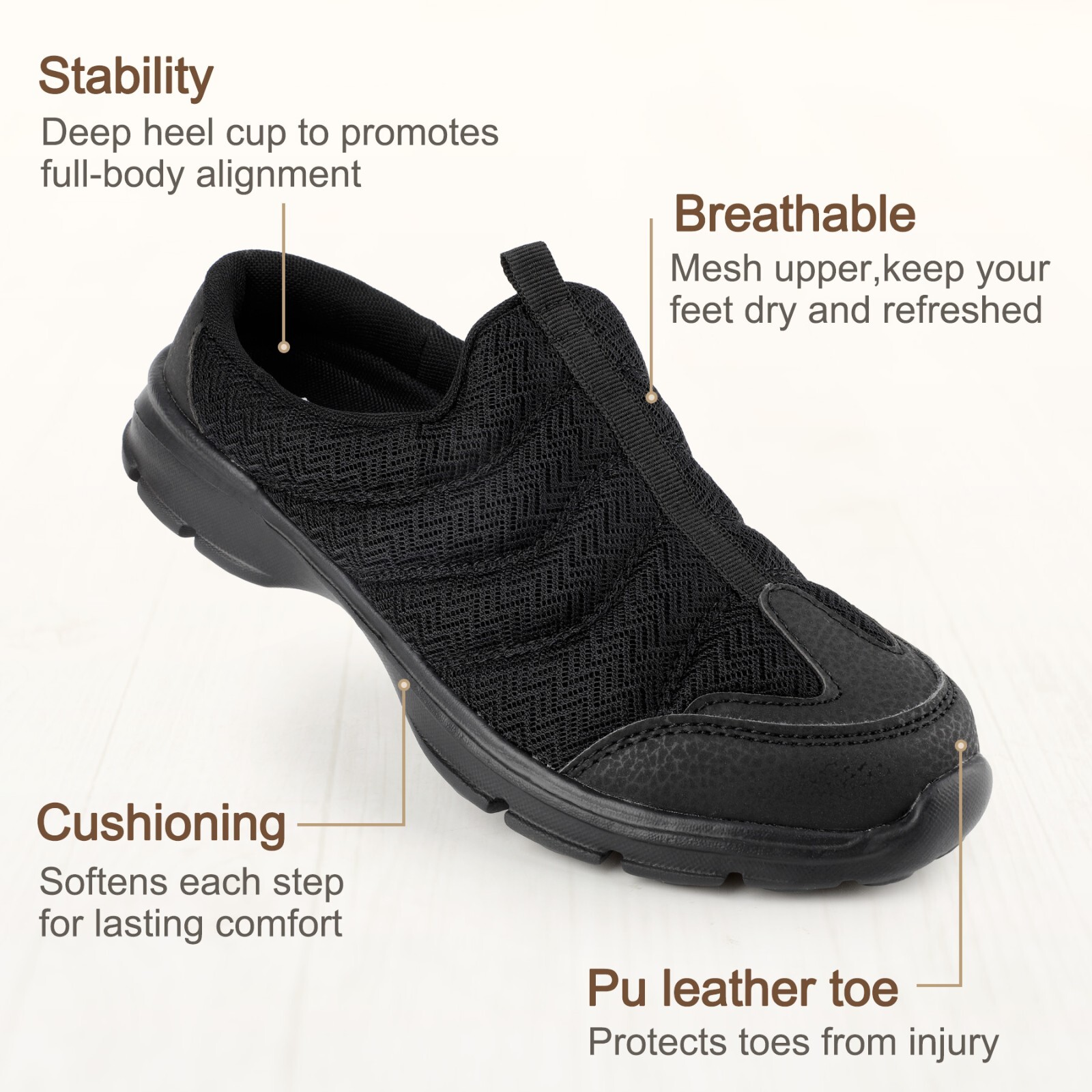 Men Women Slip On Mule Shoes Comfortable Closed-Toe Clogs Walking Sneaker Shoes