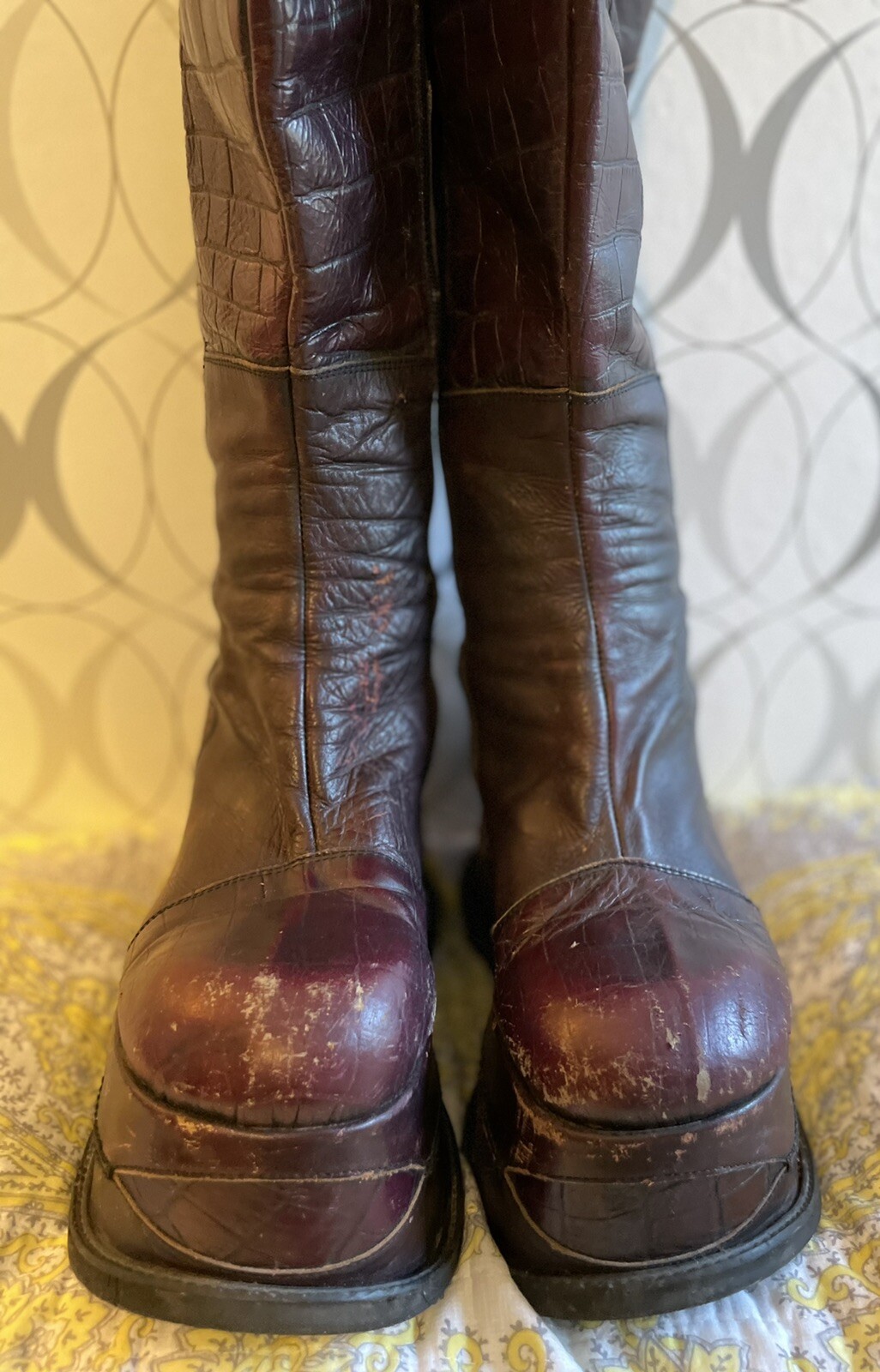 Vintage BUNKER Club Kid Platform Boots Trash & Vaudeville NYC RARE! Unisex SZ 41