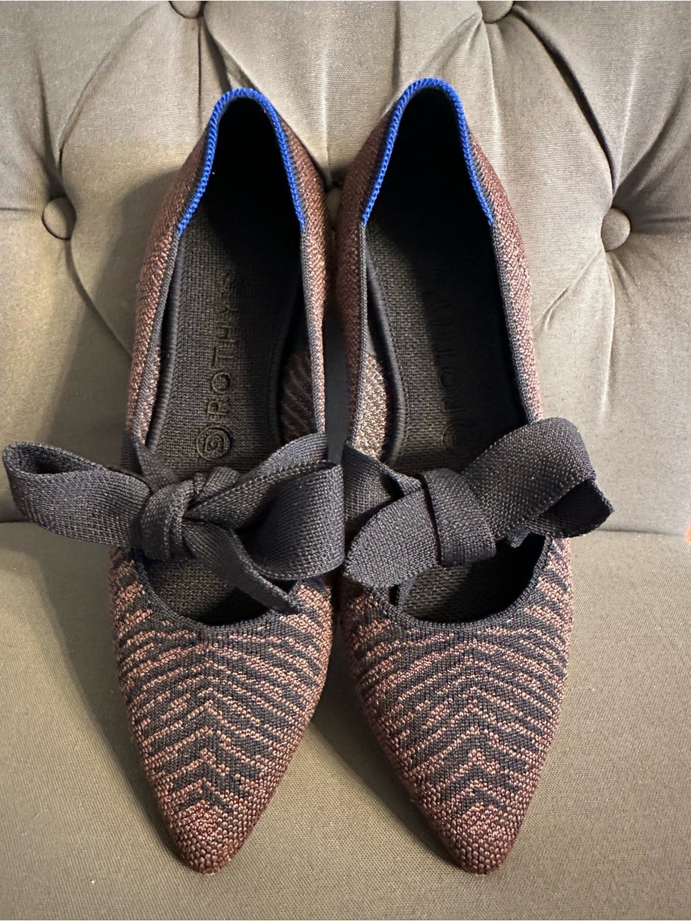 Women’s Rothy’s Retired The Point Mary Jane Twilight Flats with Bow Size 9
