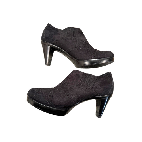 Bella Vita Suede Ankle Booties Black Goth Avant Garde Punk Women’s 8.5M