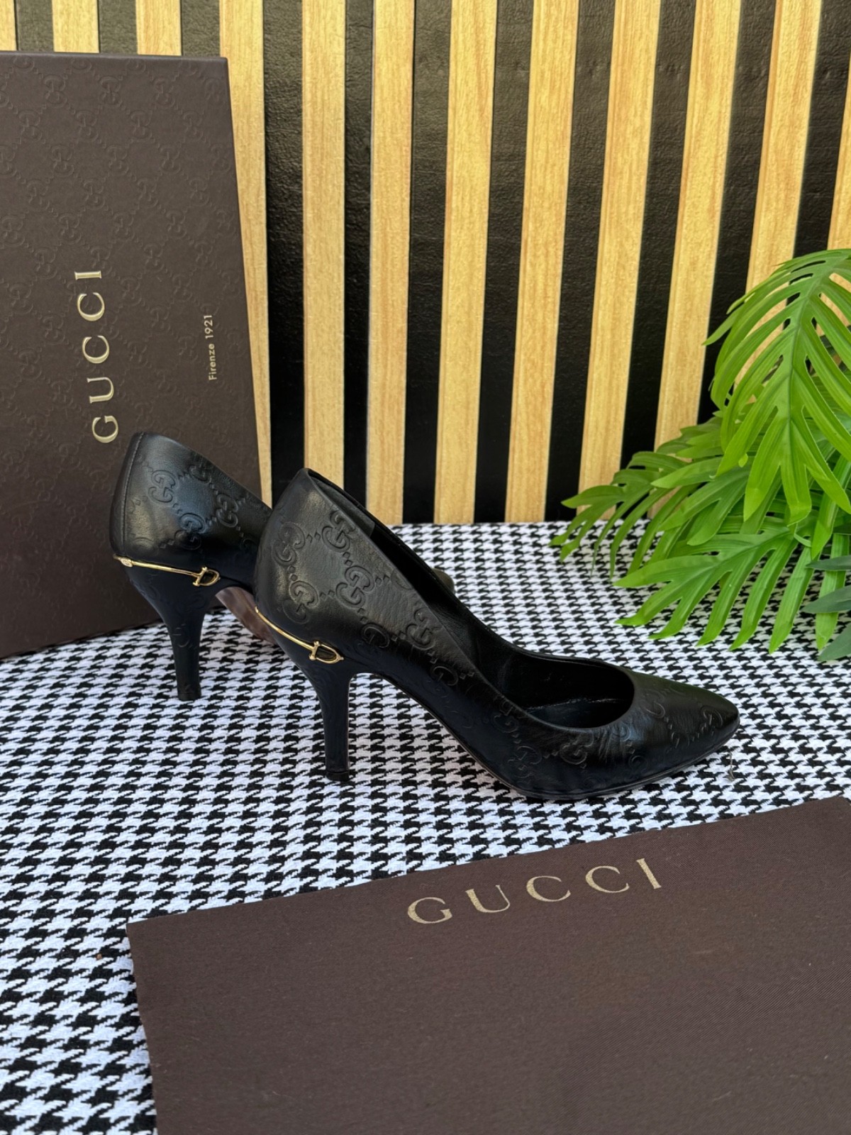 Gucci Women’s Shoes Leather Guccissima Heel 310184 Size US 6 / IT 36 / EU 36