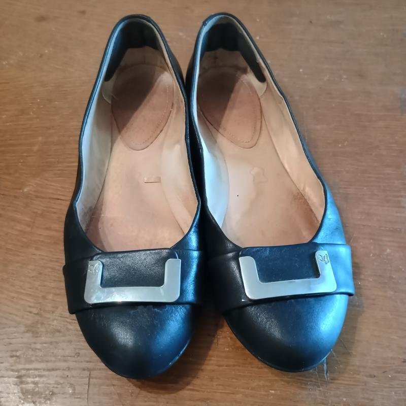 women heels black leather 39 #3QA9