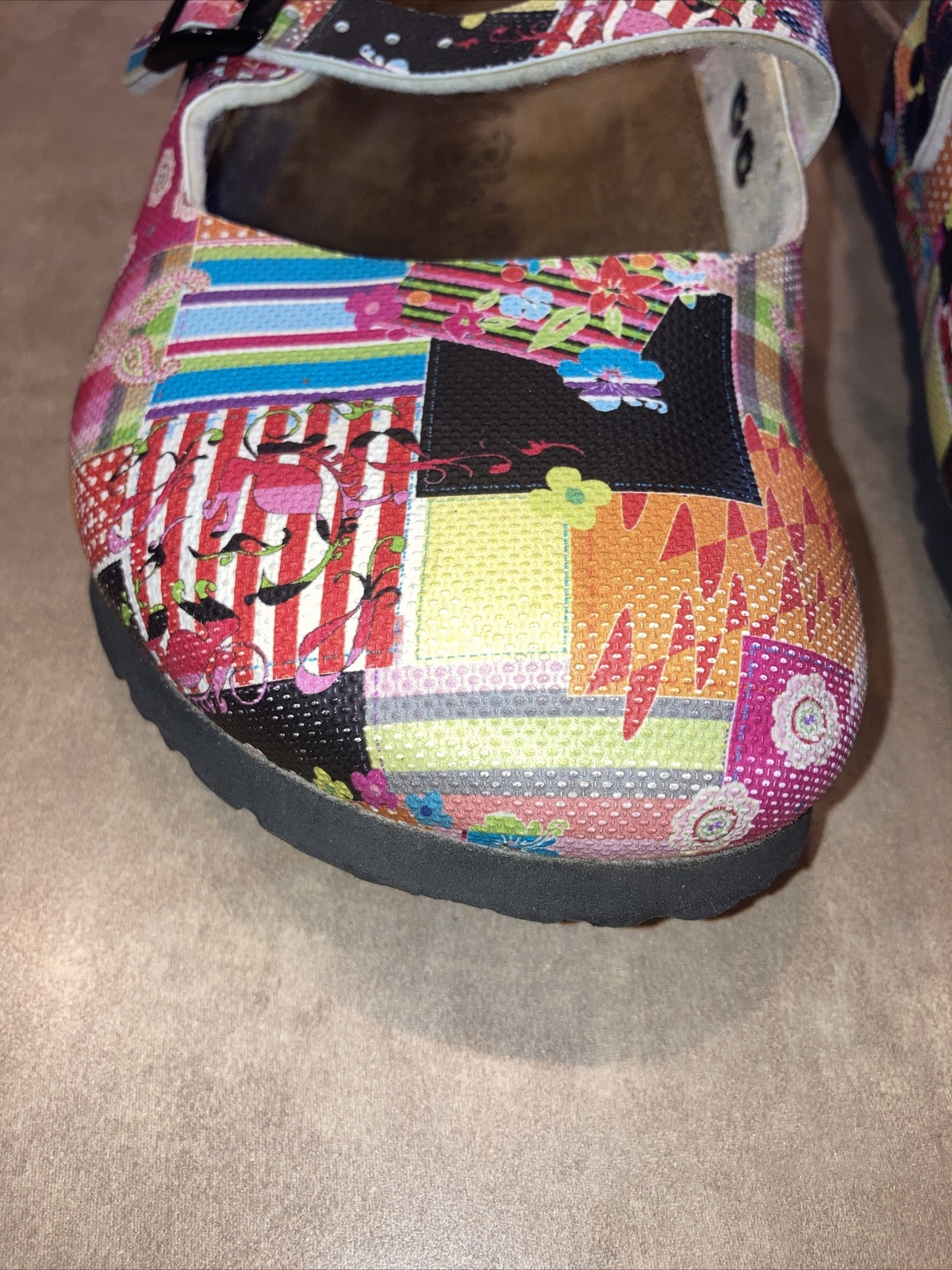 Birki’s by Birkenstock Wmns Size 6.5/37 Sabot 260 Patchwork Mary Jane Clog, EUC!