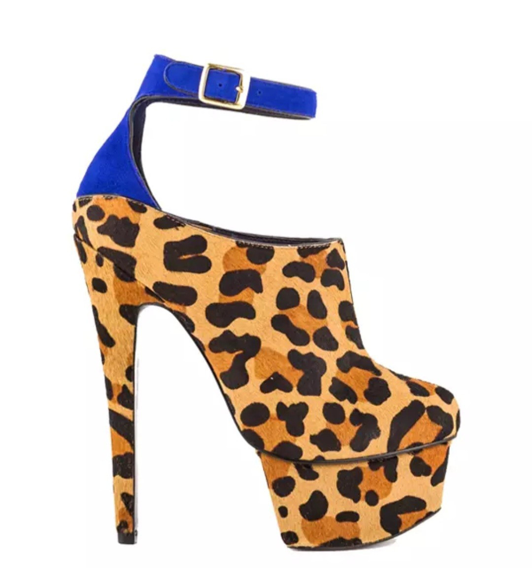 London Trash Wynne Heels Sz 8 Pumps Leopard Animal Print Stiletto Pony Hair